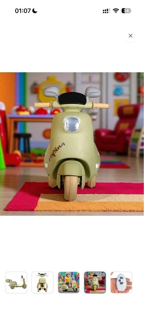 Vespina Yeşil Akülü Motor - 3