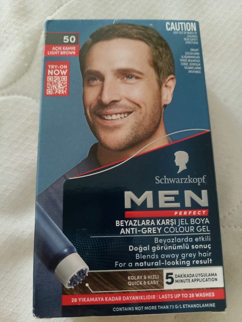 Schwarzkopf Men Perfect 50 Açık Kahve Saç Boyası Sıfır Kapalı Kutu - 3