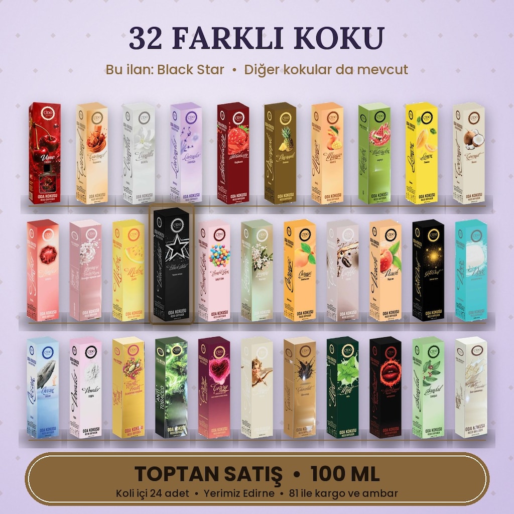 ÇİDO MİRİS 100ML BLACK STAR ODA KOKUSU TOPTAN - 3