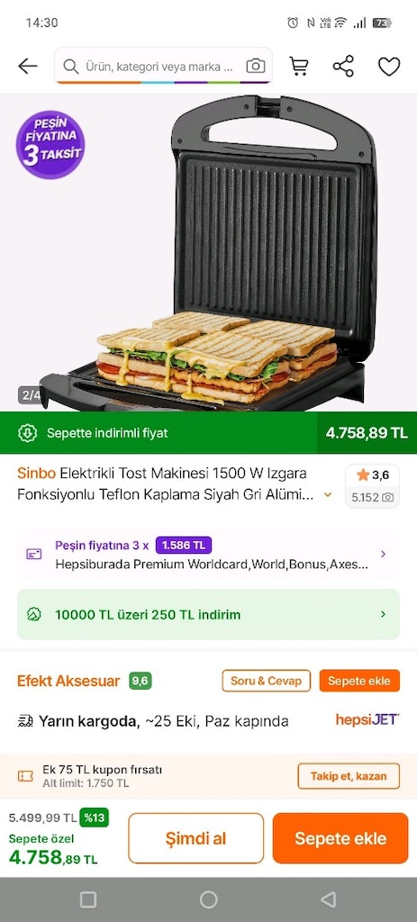 SİNBO TOST MAKİNESİ - 5