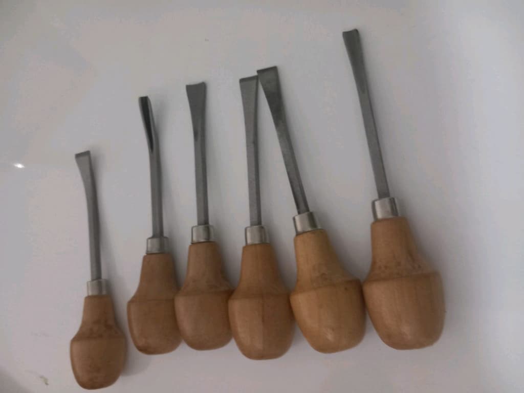 çesitli ahşap oyma ve boya spatula - 2