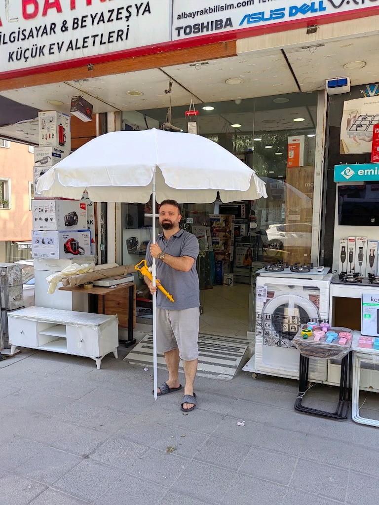 DEV KAMPANYA 200CM PLAJ ŞEMSİYESİ SIFIR MAGAZADAN A KALİTE GÖLGELİK - 11
