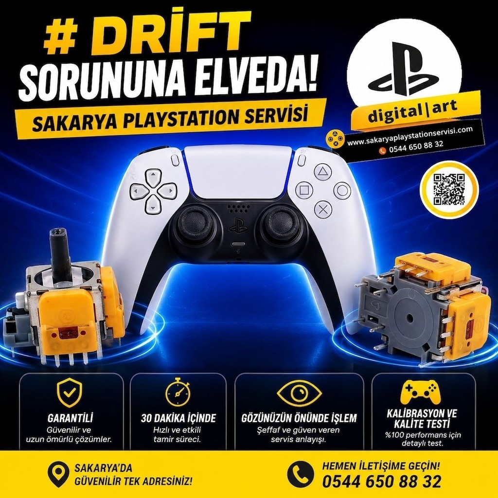 PS5 HALL SENSÖR ANALOG DRİFT SORUNU TAMİRİ · DİGİTAL ART SAKARYA - 2