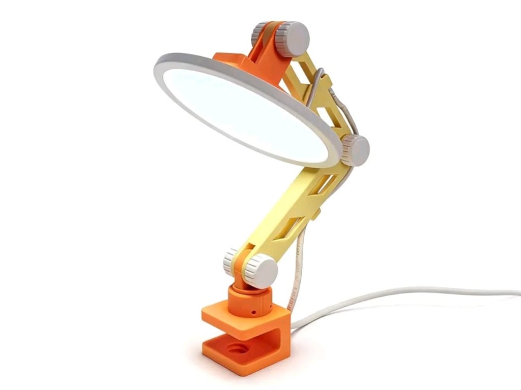 3D Baskı Ayarlanabilir Masa Lambası | USB ile Çalışan Kıskaçlı LED - 2