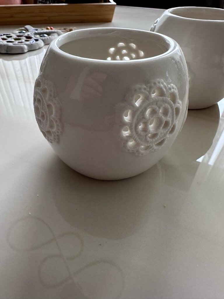 Mumluk ev dekorasyonu için porselen Tealight - 2