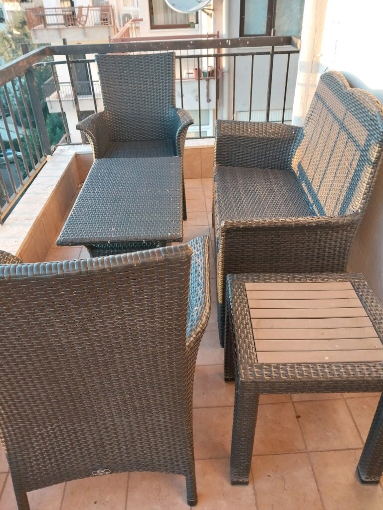 balkon ve bahce koltuk takımı hasır plastik - 4