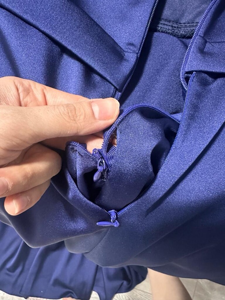 tesettür işlemeli kaliteli saten abiye - 9