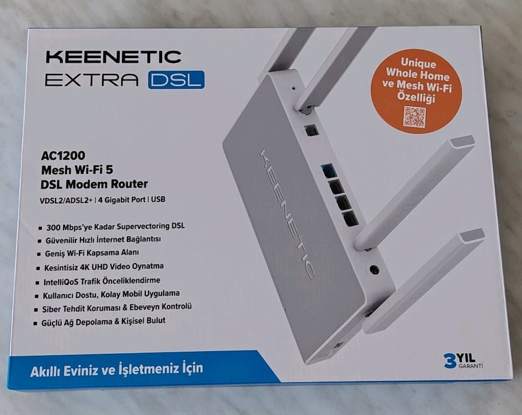 30 Ay Garantili Keenetic Extra DSL AC1200 (KN-2112) Modem