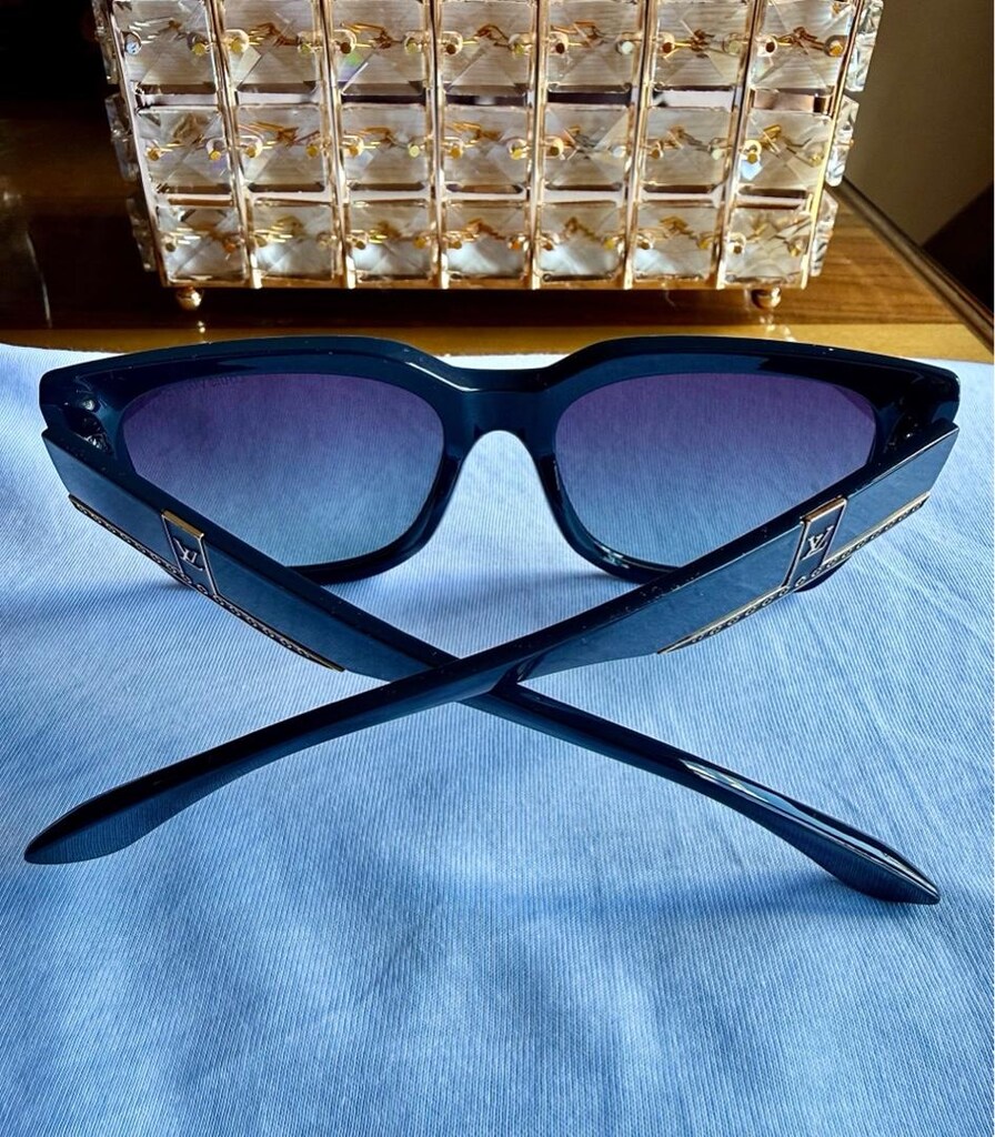 ‼İTHAL/SIFIR/KADIN/Louis Vuitton UV400 Degrade Koyu Tonlu Mavi Lens - 3