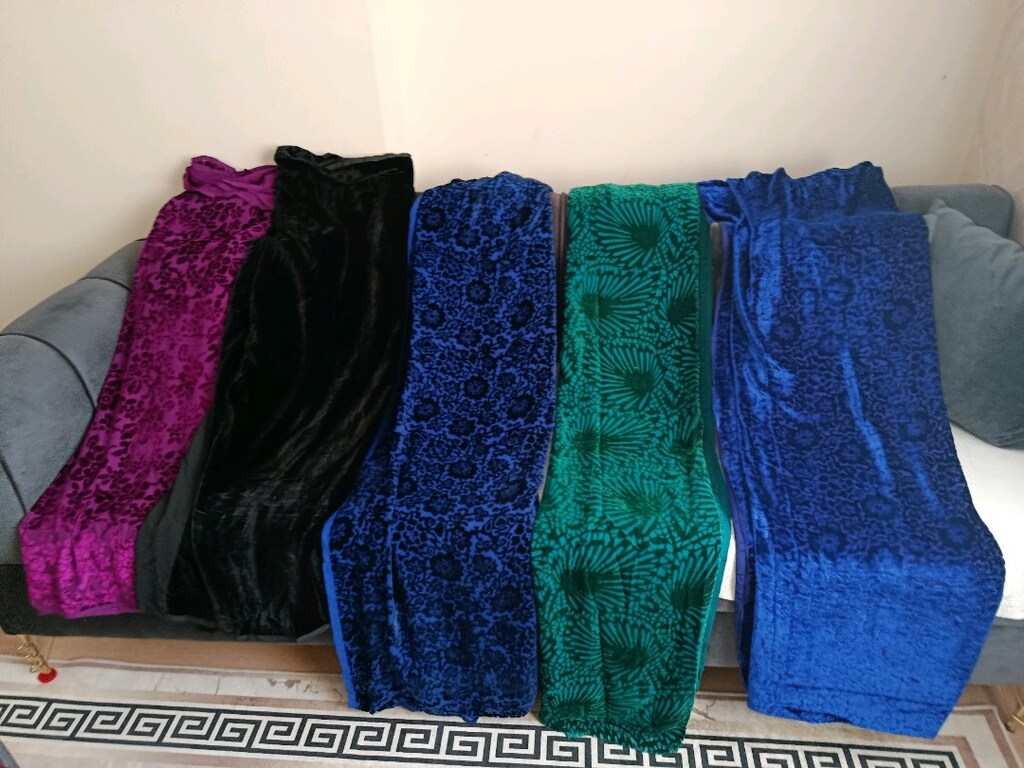 5 parça elbiselik tek te satılır kadife - 4