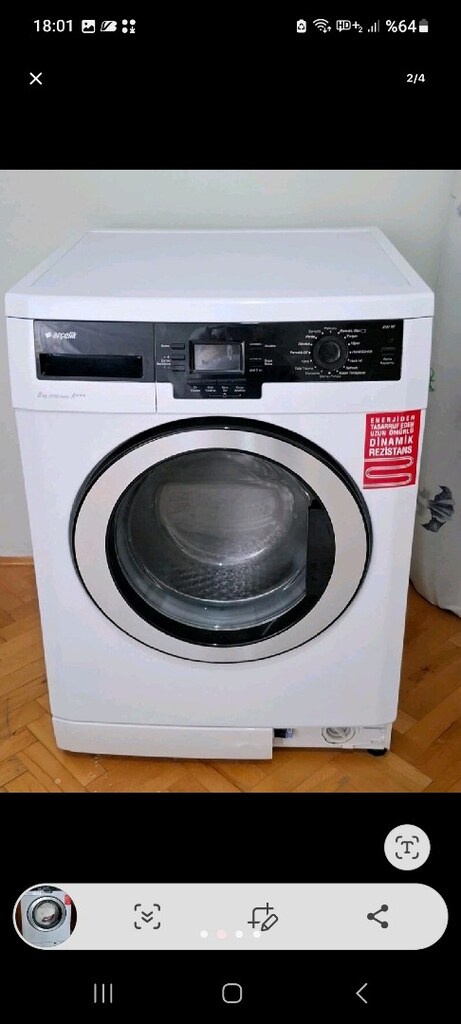Açıklama Bl.Okuyunuz )Arçelik 8 Kg Çamaşır Makinesi Çalışır Durumda.