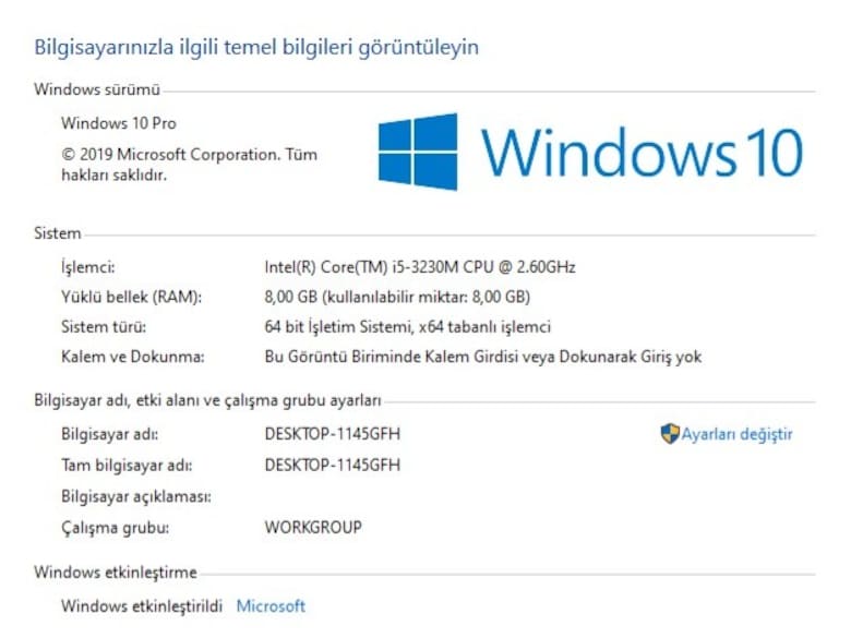 Tertemiz Oyuncu Samsung i5 nvidia, Yeni PiL, 8gb RAM, SSD Disk'li - 5