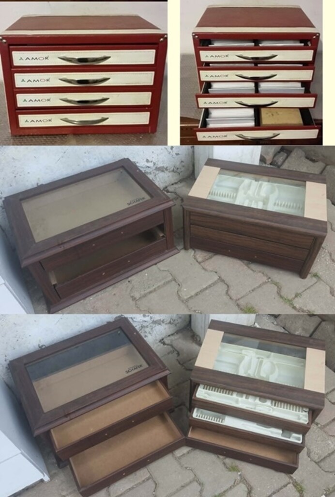 mini orta boy çatal bıçak kaşıklık şifonyerleri detayları okuyunuz