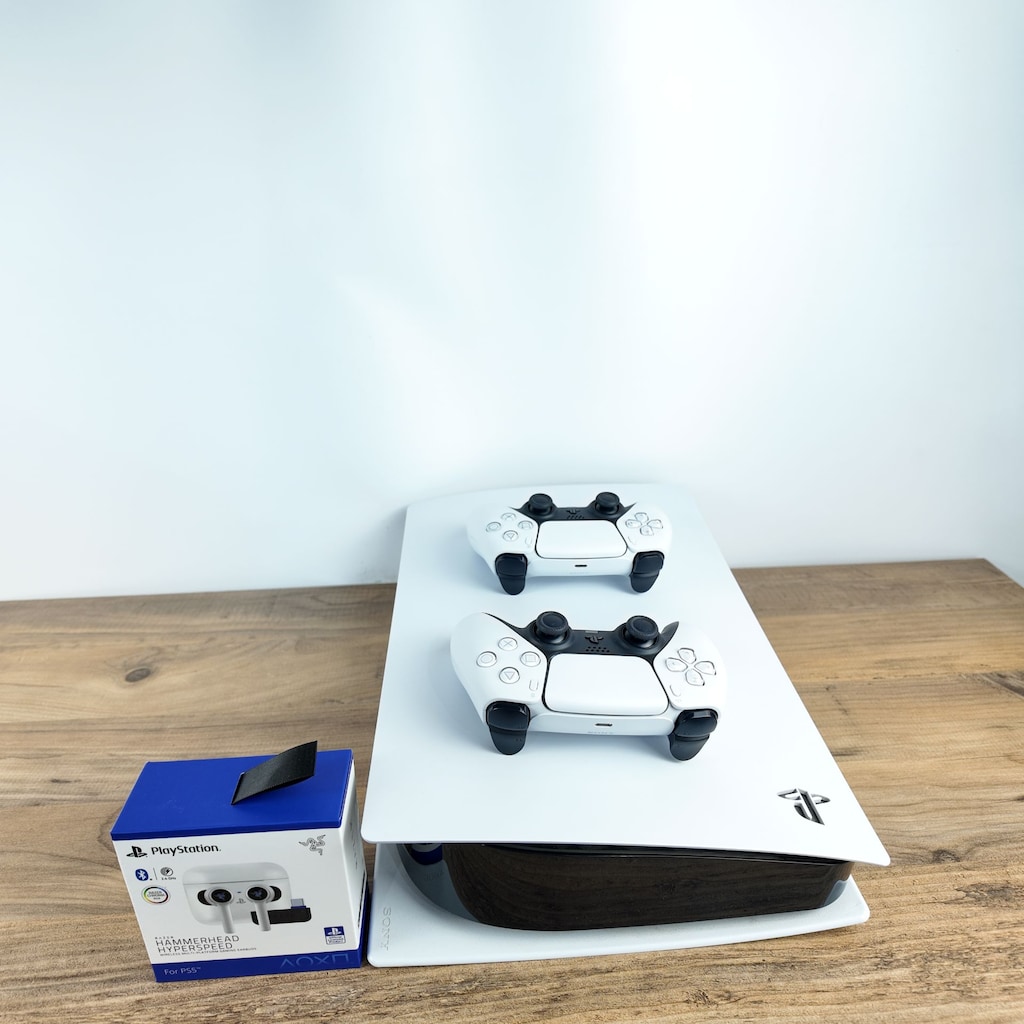 PLAYSTATION 5 STANDART CDLİ ÇİFT KOL + RAZER HAMMERHEAD KULAKLIK - 5