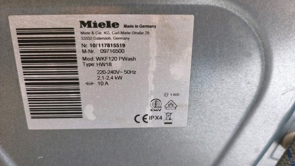 Miele WKF 120 WCS PW A+++ 1600 Devir 8 kg AÇIKLAMAYI OKUYUNUZ - 6