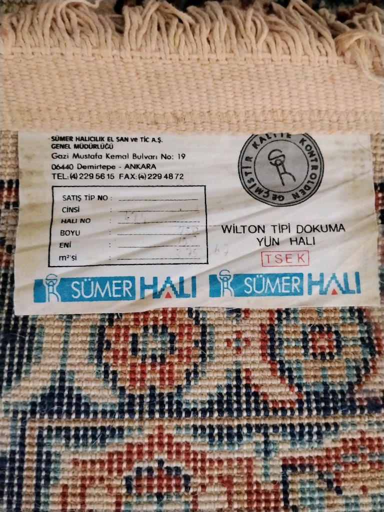 Sümerbank sâf yün halı - 5