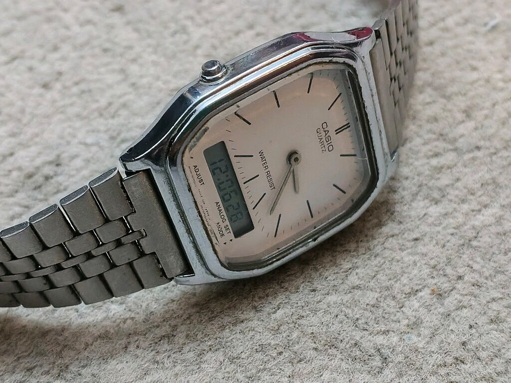 Sıfır gibi Orjinal çift saat Casio kol saati - 5