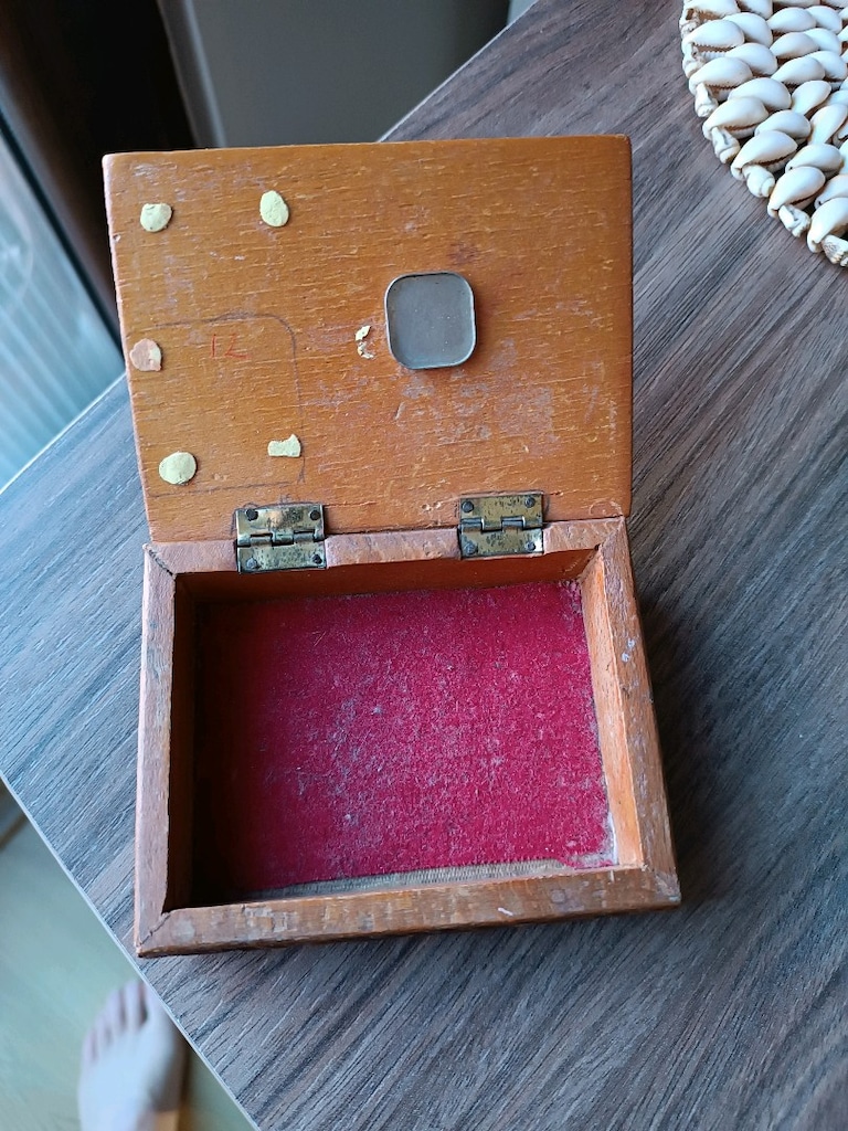 Vintage tarzda küçük ahşap/karton Kutu - 2