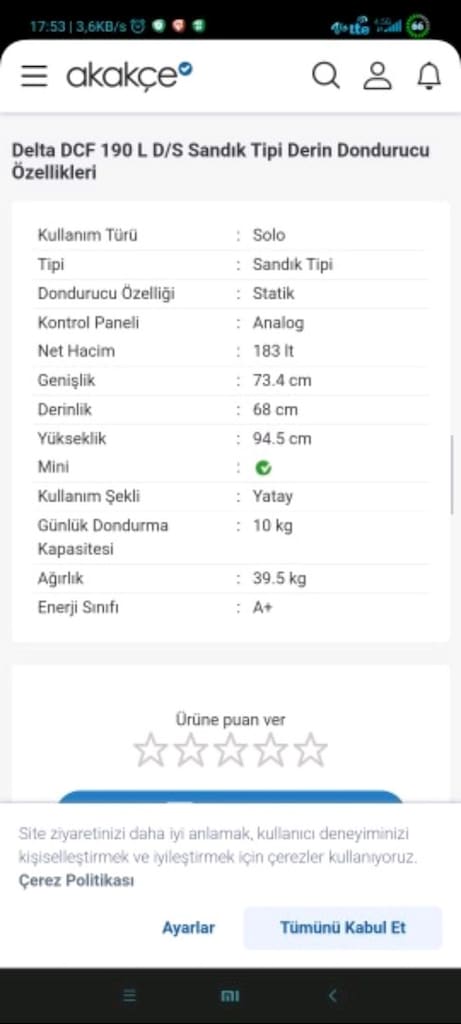 DELTA 190 LT DERİN DONDURUCU AKTİF ÇALIŞAN YEPYENİ SORUNSUZ YENİDOĞAN - 8