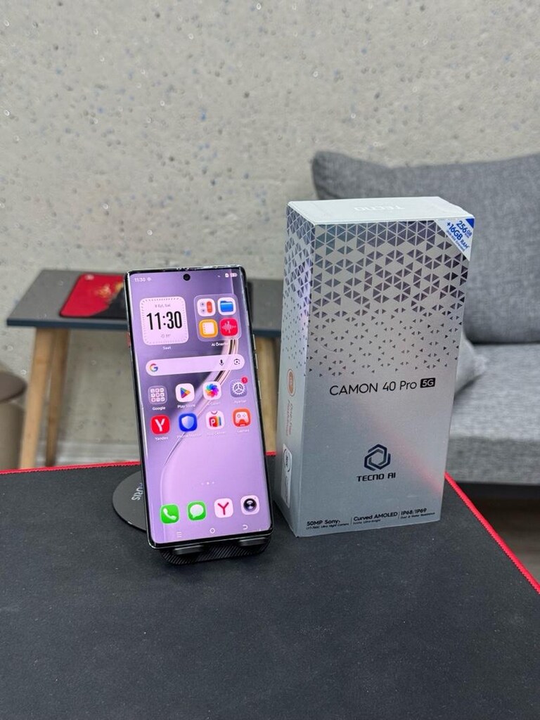 Tecno Camon 40 Pro 8 rem 256 gb hatasız yakin kutulu faturalı garantil - 2