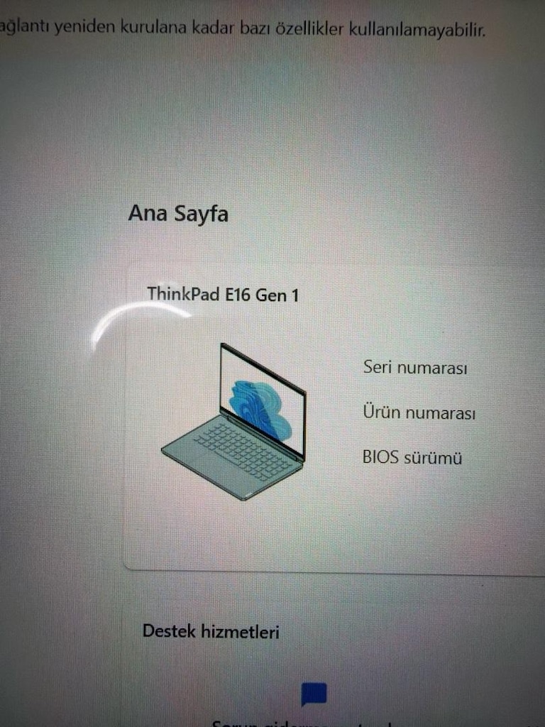 Lenovo Thinkpad E16 Gen1 İ5 13. Nesil 16GB Ram 512SSD Yeni Gibidir - 10