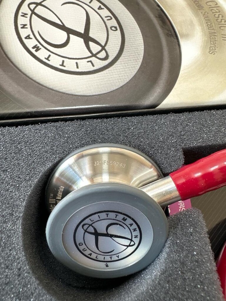 Orijinal ve Sıfır Littmann Classic lll Stetoskop Bordo Renk - 3