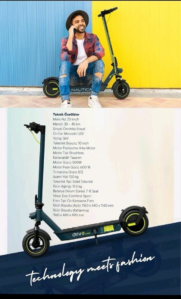 Nautica elektrikli scooter TAKAS İSTEMİYORUM - 4