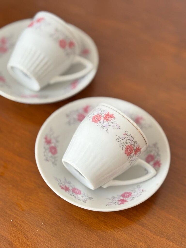 Vintage Çin Porselen Türk Kahvesi Fincanı - 7
