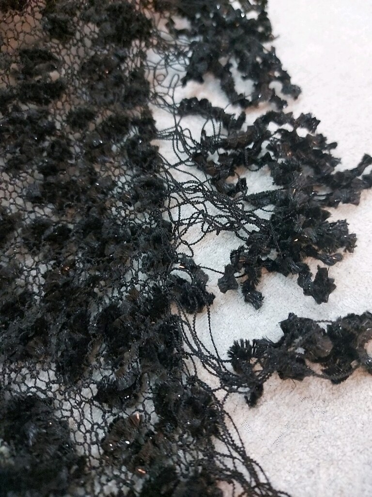 Siyah Abiye Şal Yeni - 5