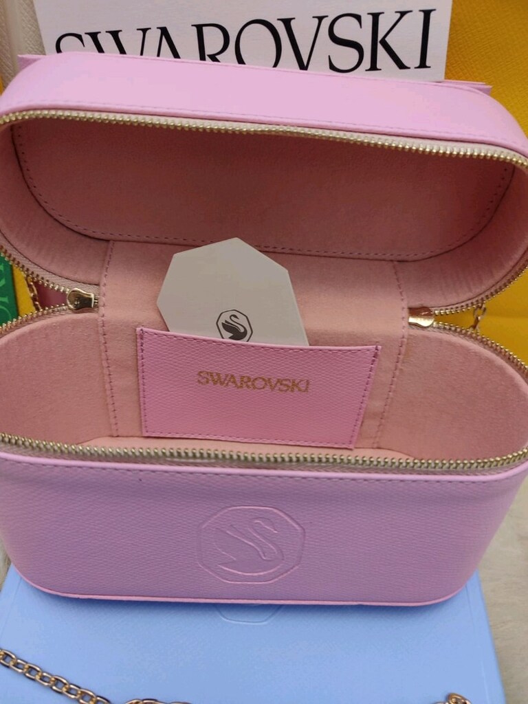 Swarovski Pembe Askılı Çanta - 5