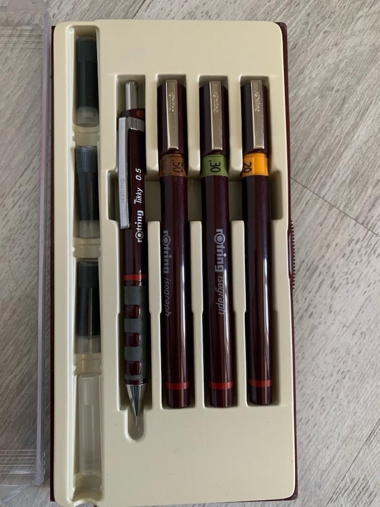Rotring Isograph 0.10-.20-0.30-+ 0,5 Teknik Çizim Seti - 2
