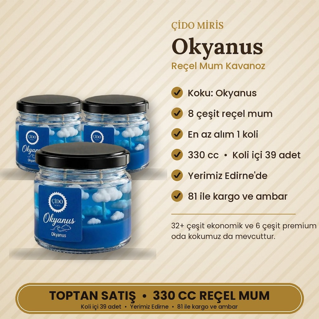 KOKULU MUM 330CC OKYANUS ÇİDO MİRİS | 39 ADET KOLİ - 2