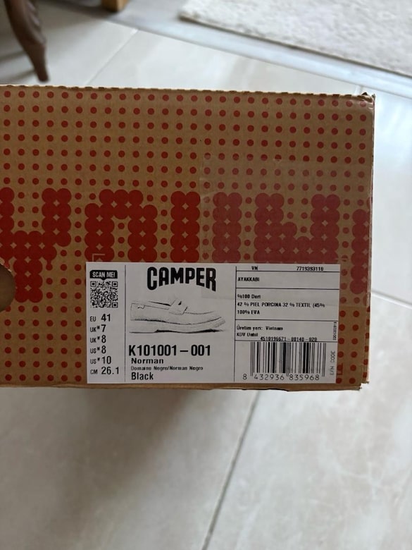 Camper Siyah Erkek Deri Klasik Ayakkabı 41 (Norman) - 2