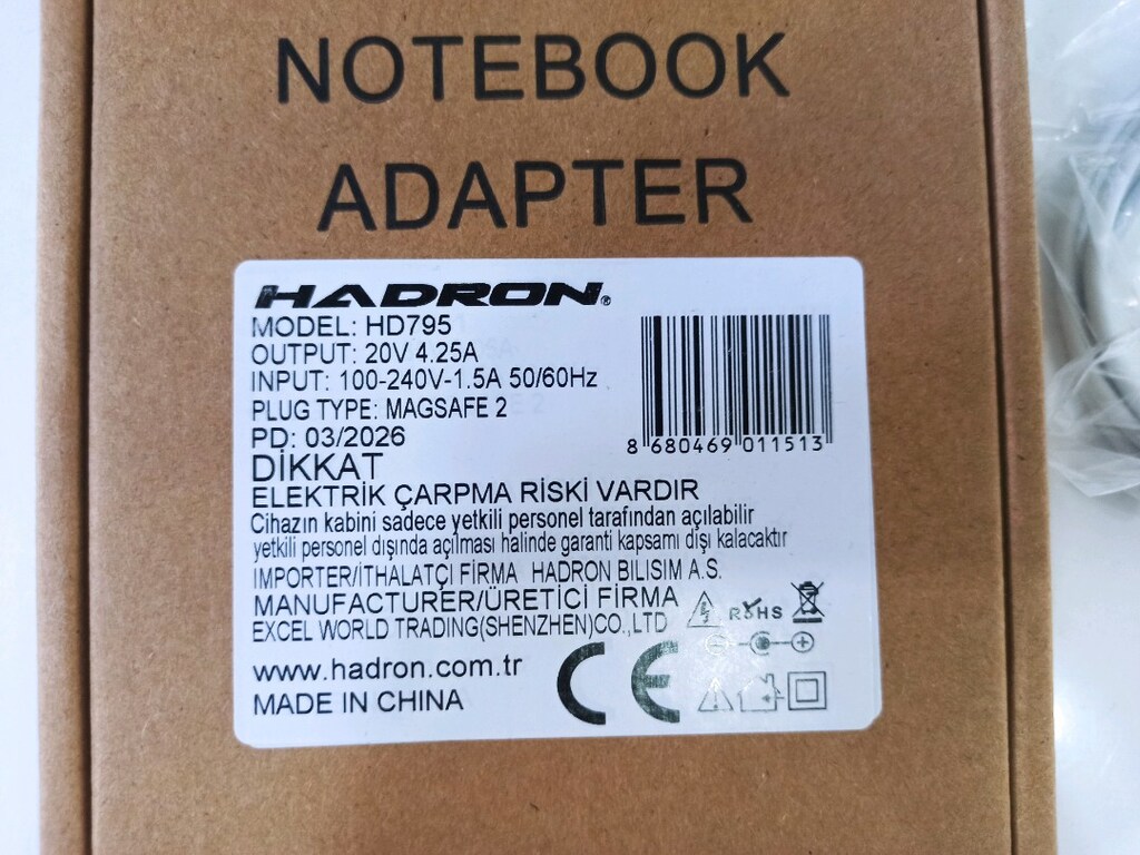 Hadron Hd795 Macbook Pro Air Magsafe 2 Uyumlu Adaptör şarj Aleti sıfır - 2
