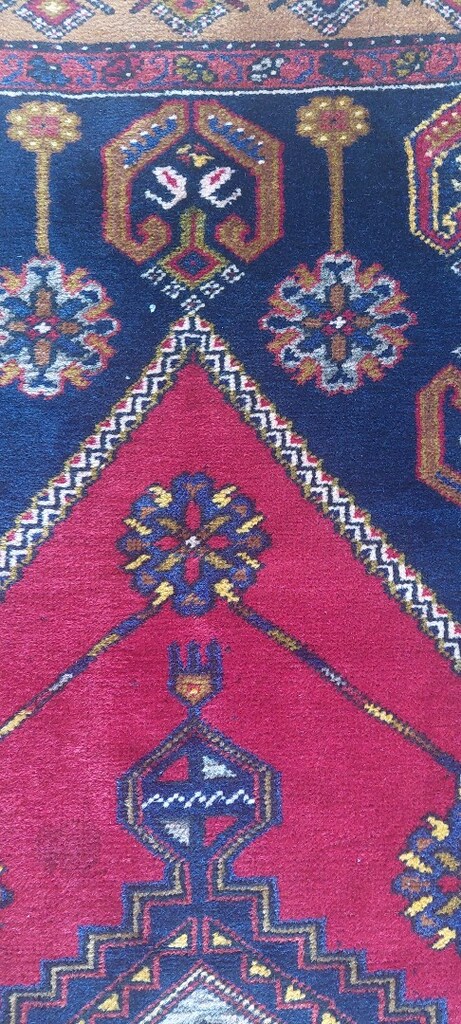 Kayseri Yahyalı yün kök hali el dokuma - 7