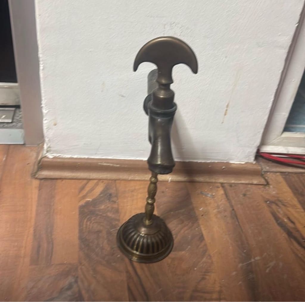 Antika Osmanlı Medrese Bronz Lüle Musluk - 2