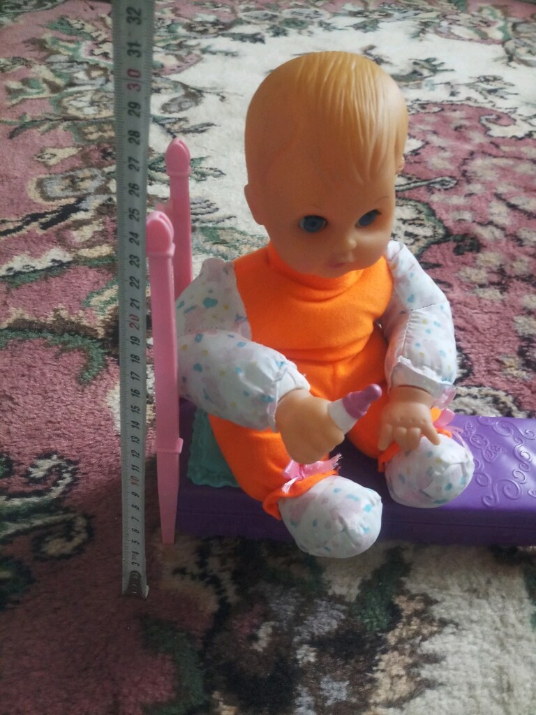 biberonlu yatinca gozleri kapanan yatakli bebek uzunluk 30 cm 28cm - 4