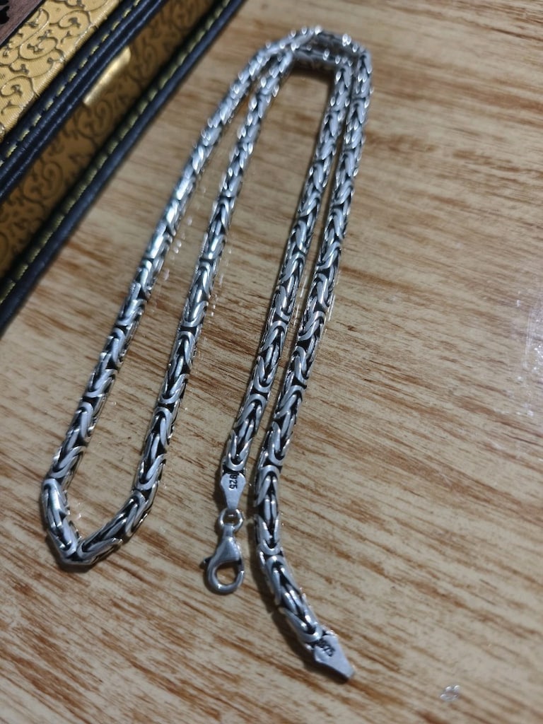 gümüş kral kolye 5mm 69 gr 55 cm - 4