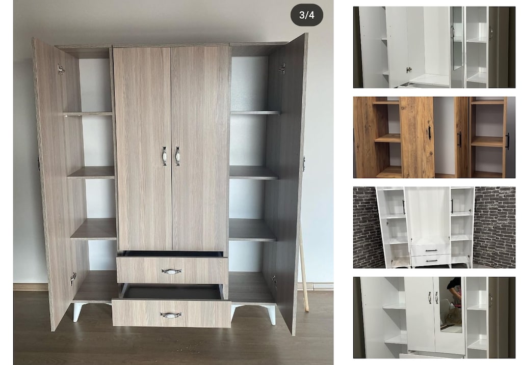 4 kapaklı elbise dolabı oloiunuync - 3