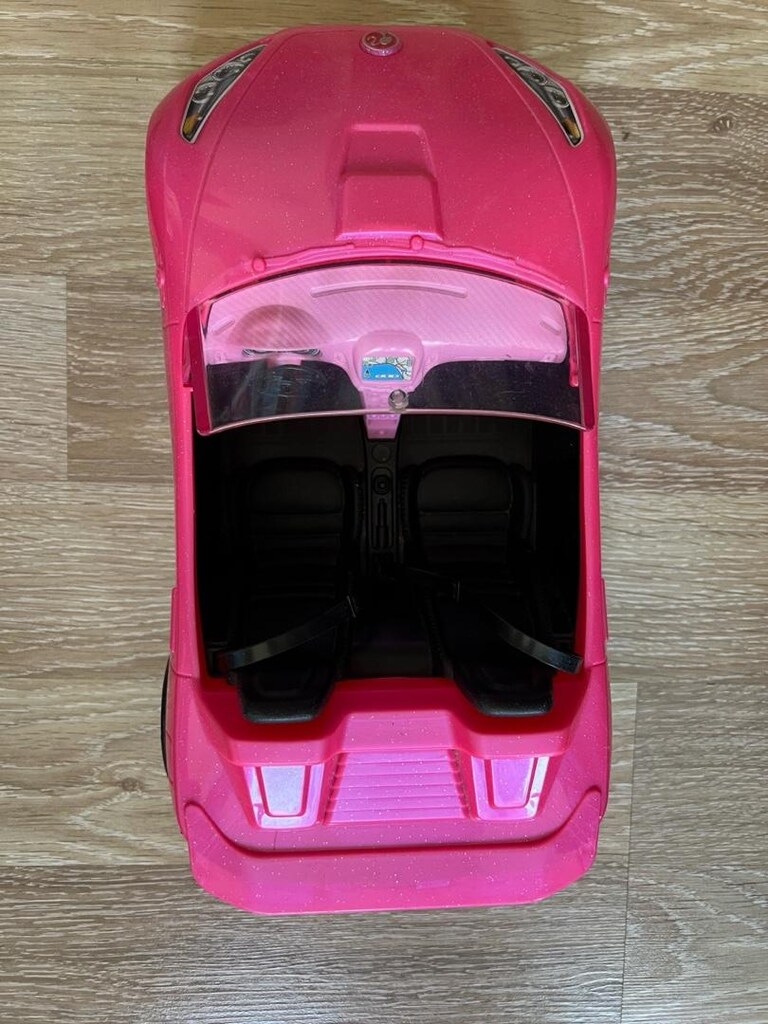 Barbie üstü açık pembe araba - 4