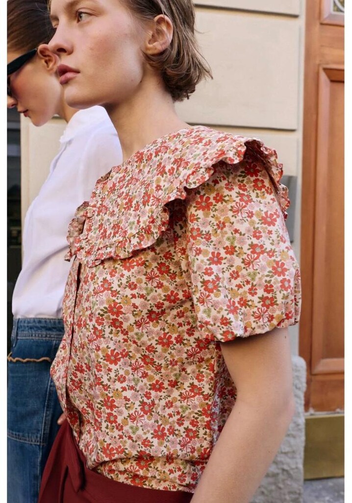 Zara çiçekli gömlek - 4