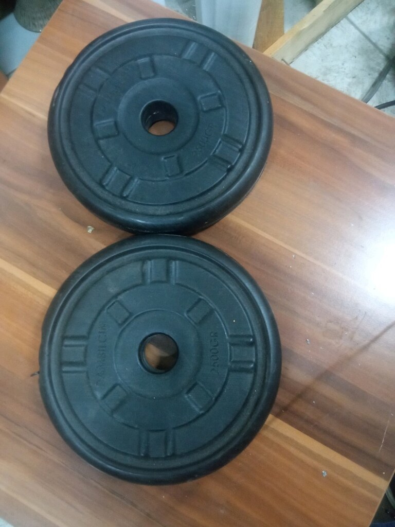 2x10 Kg toplam 20 kg Dambıl kauçuk çift kol - 8