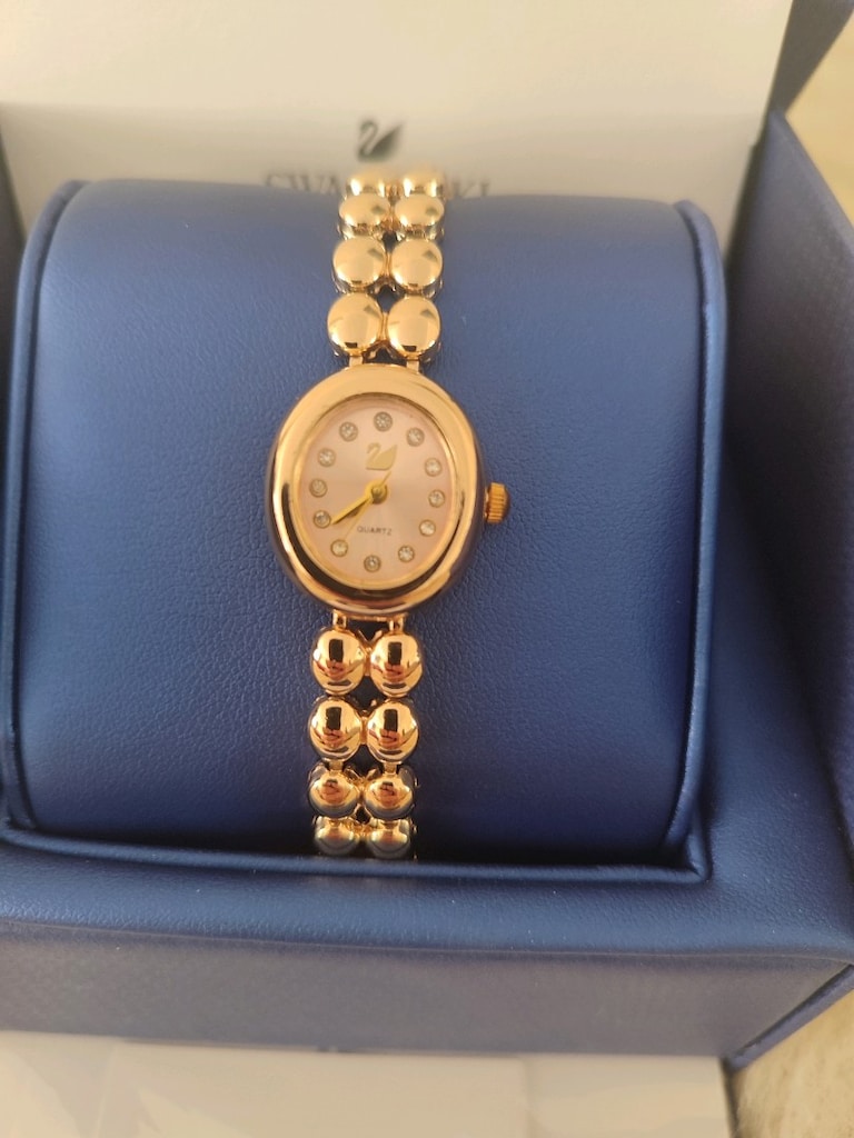 Swarovski Taşlı Gold Saat - 2