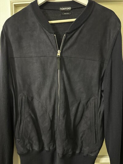 Tom Ford Siyah Süet Bomber Ceket