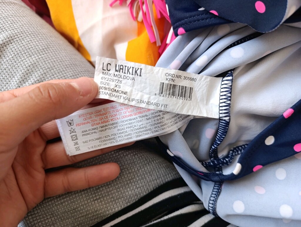 LCW Waikiki Etekli Çocuk Mayo - Pembe Puantiyeli Püsküllü Detaylı (XS) - 3