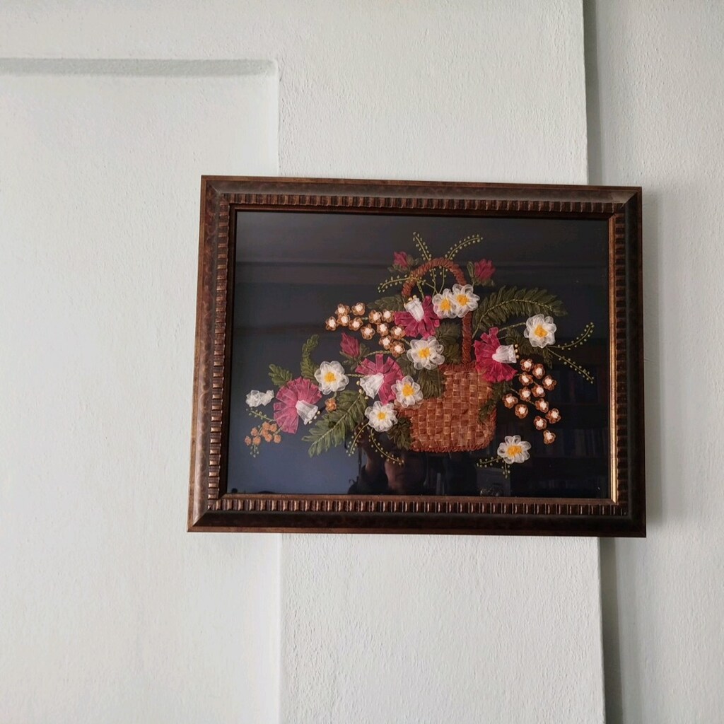 Vintage El yapımı tablo 52x66 cm - 12