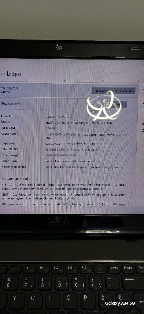Dell i5 işlemcili 240 GB SSD 1 GB ekran Kartı - 5
