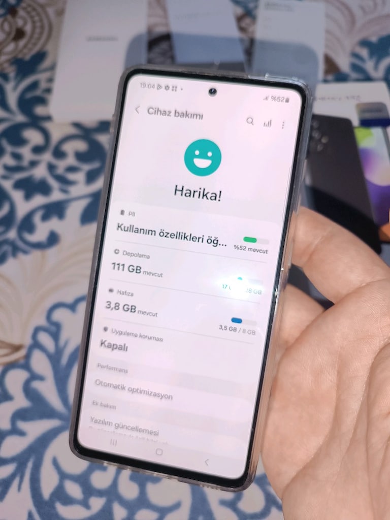 samsung a52 128gb hafiza 8gb ram yurtiçi cihazı ciftsimli NFC var - 7