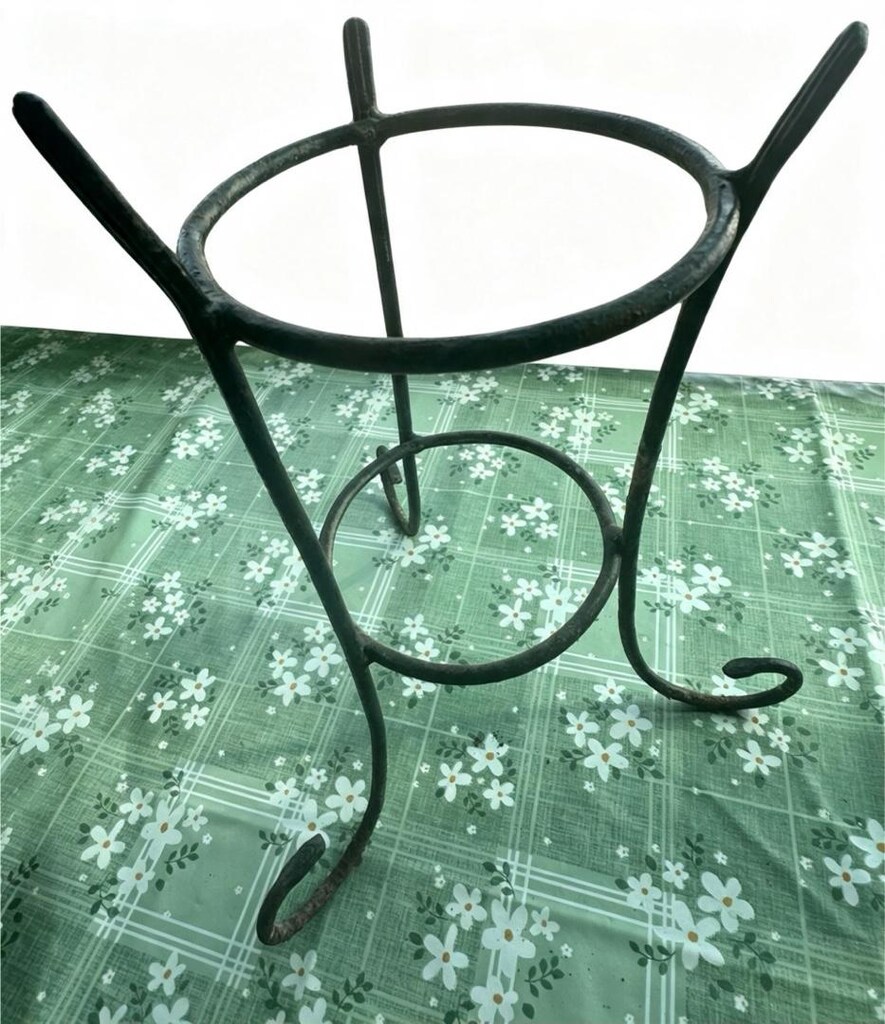 29cm Ferforje Saksısıyla Metal Çiçeklik, Ayaklı Saksılık - 7