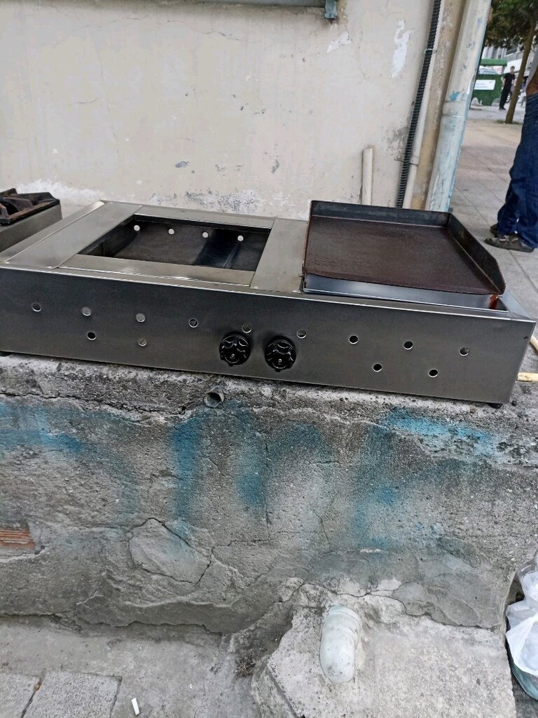 sanayii tipi ızgara bir tarafı Ocak gazlı tüplü - 2